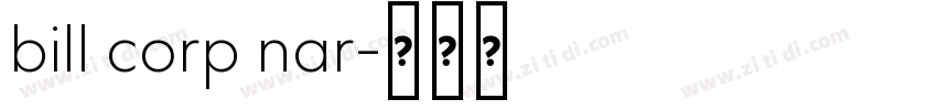 bill corp nar字体转换